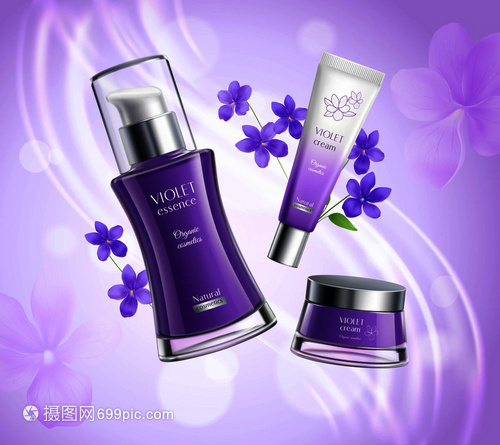 自然科技，美膚新享 紫羅蘭精華與奶油分配器的寫實藝術